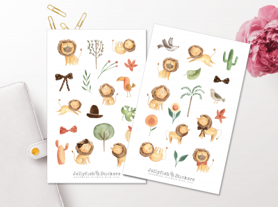 Löwe Sticker Set
